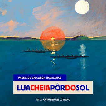 Lua Cheia + Por do sol - Santo Antônio de Lisboa